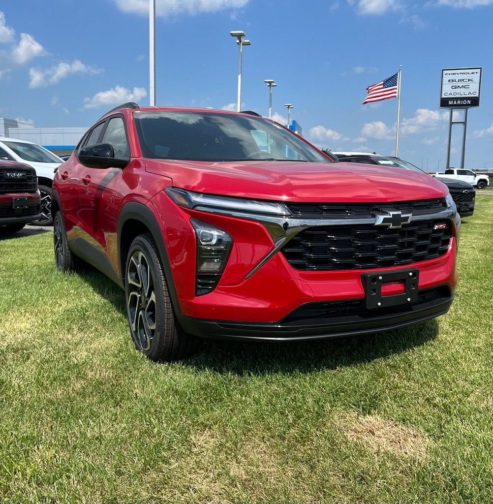 2026 Chevrolet Trax 2RS in Apex Red — front three-quarter view