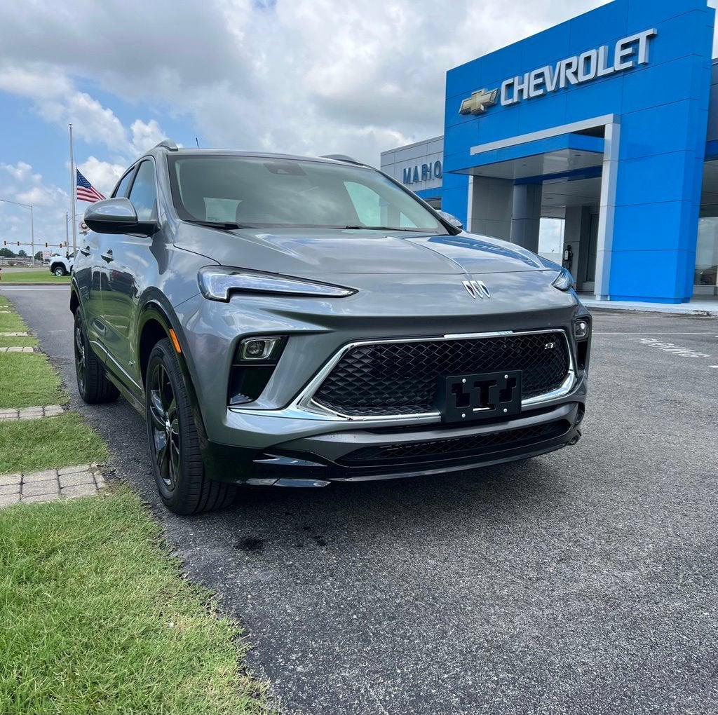 2026 Buick Encore GX Sport Touring in Moonstone Gray Metallic — front three-quarter view