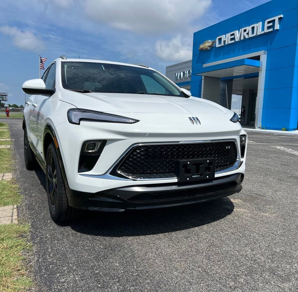 2026 Buick Encore GX Sport Touring in Summit White — front three-quarter view