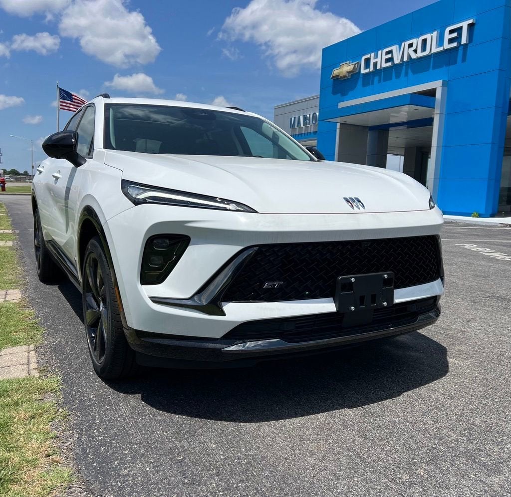 2026 Buick Envision Sport Touring in Summit White — front three-quarter view